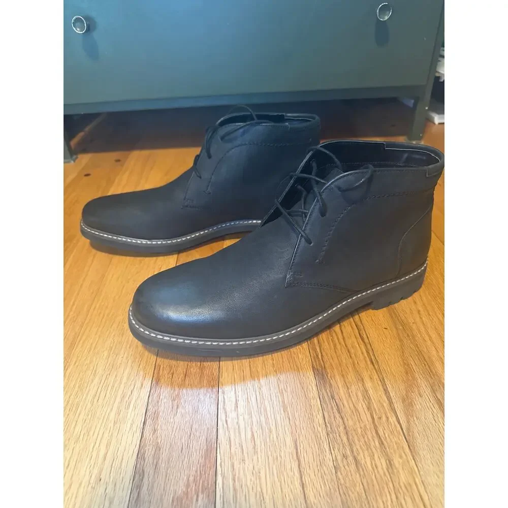 NEW Florsheim Field Chukka Boots Mens Sz 11 Black Nubuck Lace Up